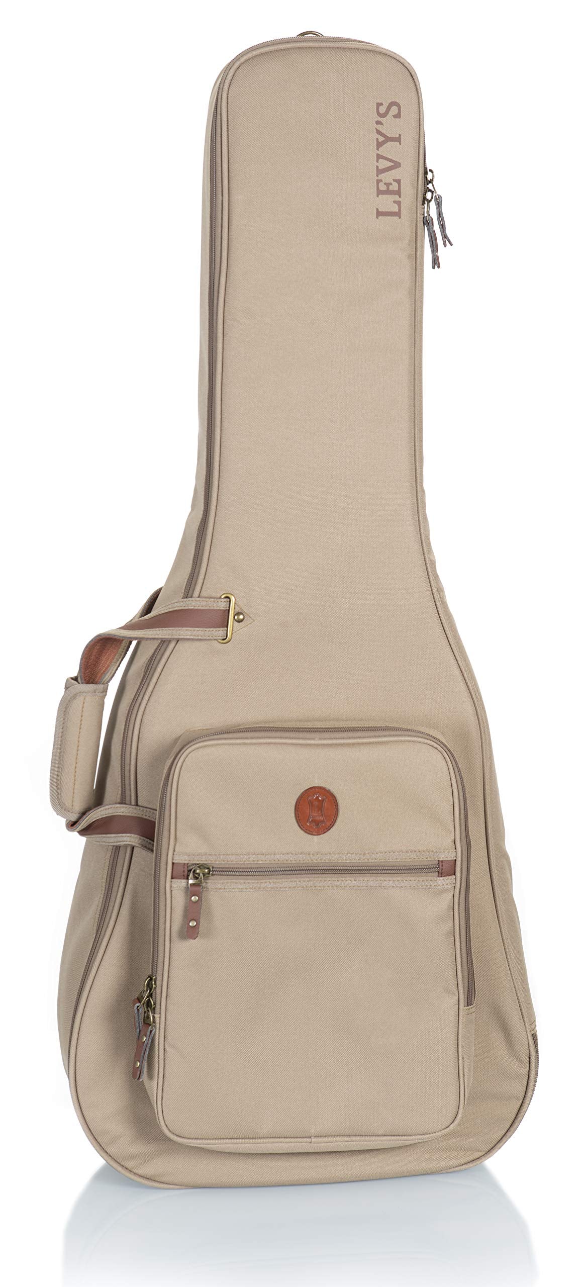 Levy's Leathers Deluxe Gig Bag for Electric Guitars with Padded Backpack Straps and Large Exterior Pocket