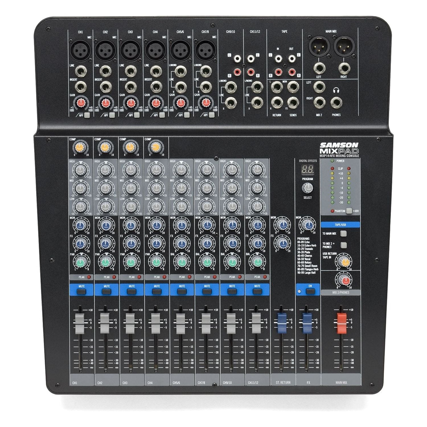 Samson MixPad MXP124FX Compact, 12-Channel Analog Stereo Mixer