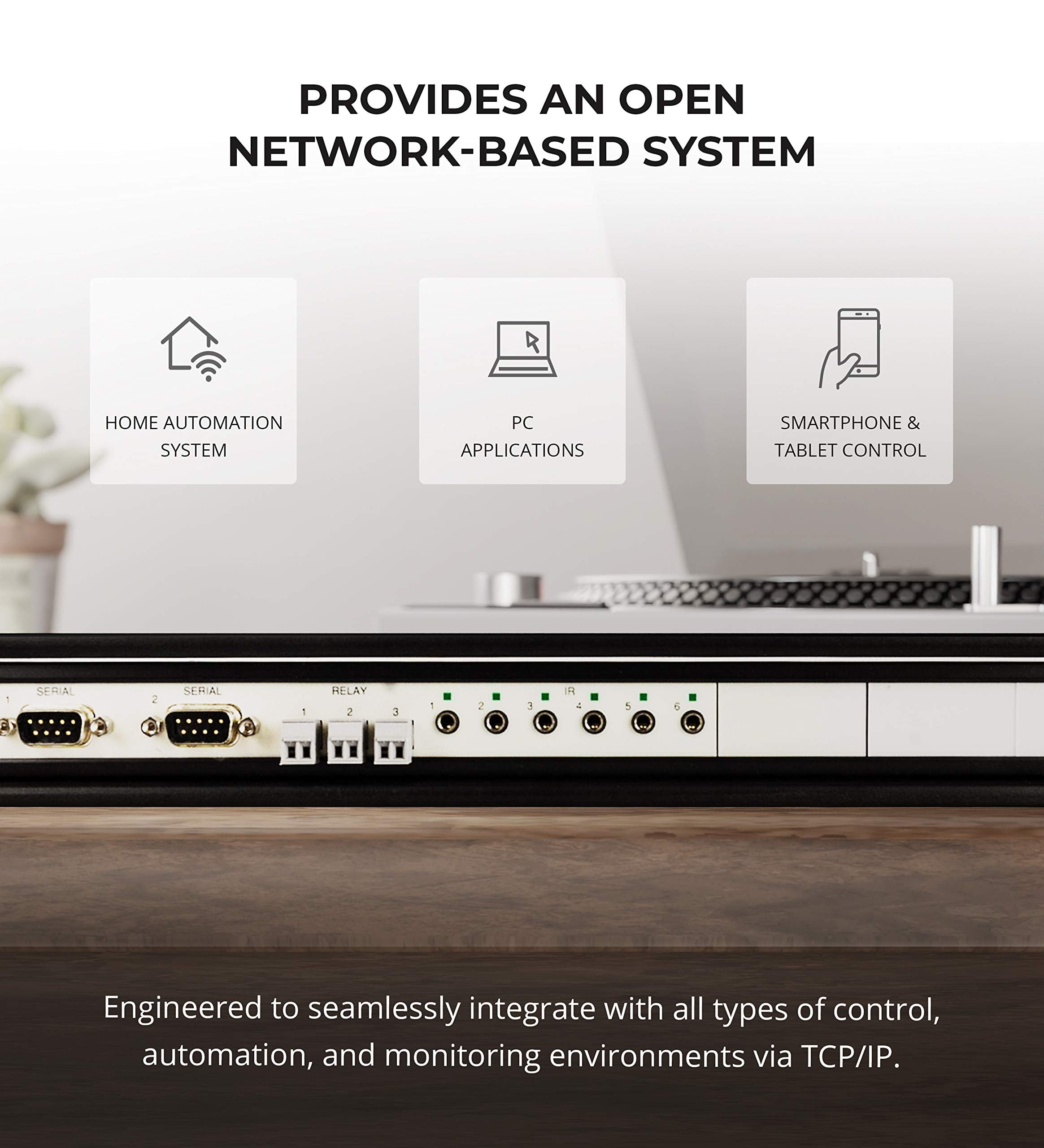 Global Caché GC-100-18R Network Adapter with 18-Inch Rack Mount Kit - Connects RS232 Serial, Relay, Infrared Devices and Smart Sensors to a Wired Ethernet