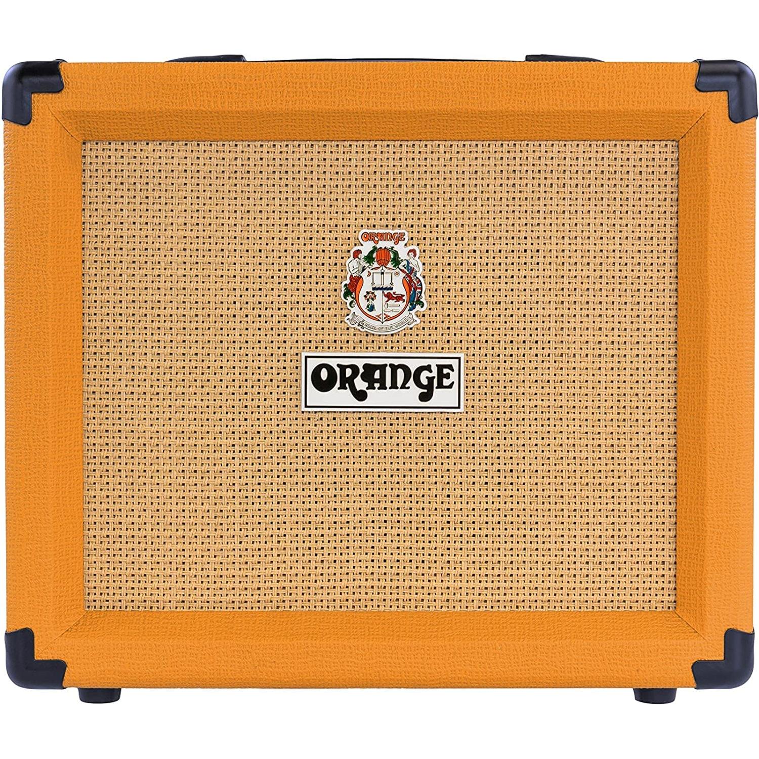 Orange Crush 20 Guitar Combo Amp Bundle w/ Pig Hog Woven Instrument Cable, Power Cable and Liquid Audio Polishing Cloth (3 Items)