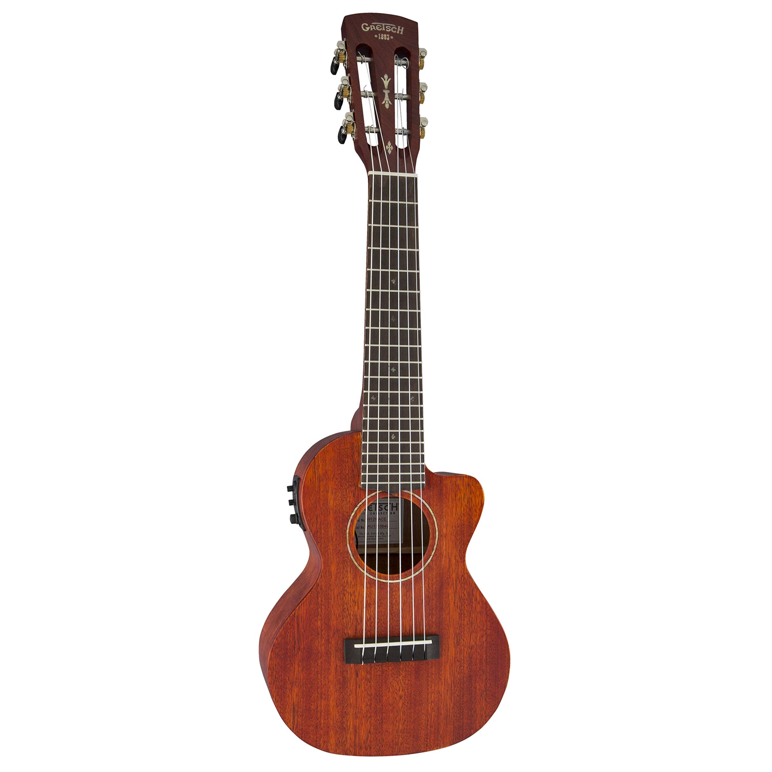 Gretsch G9126 A.C.E 6-String Right-Handed Guitar-Ukulele with Mahogany Body and Ovangkol Fingerboard (Honey Mahogany Stain)