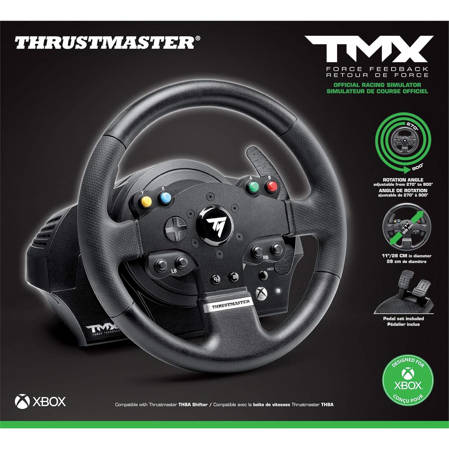 Thrustmaster TMX Racing Wheel with force feedback and racing pedals (Compatible with XBOX Series X/S, One, PC)