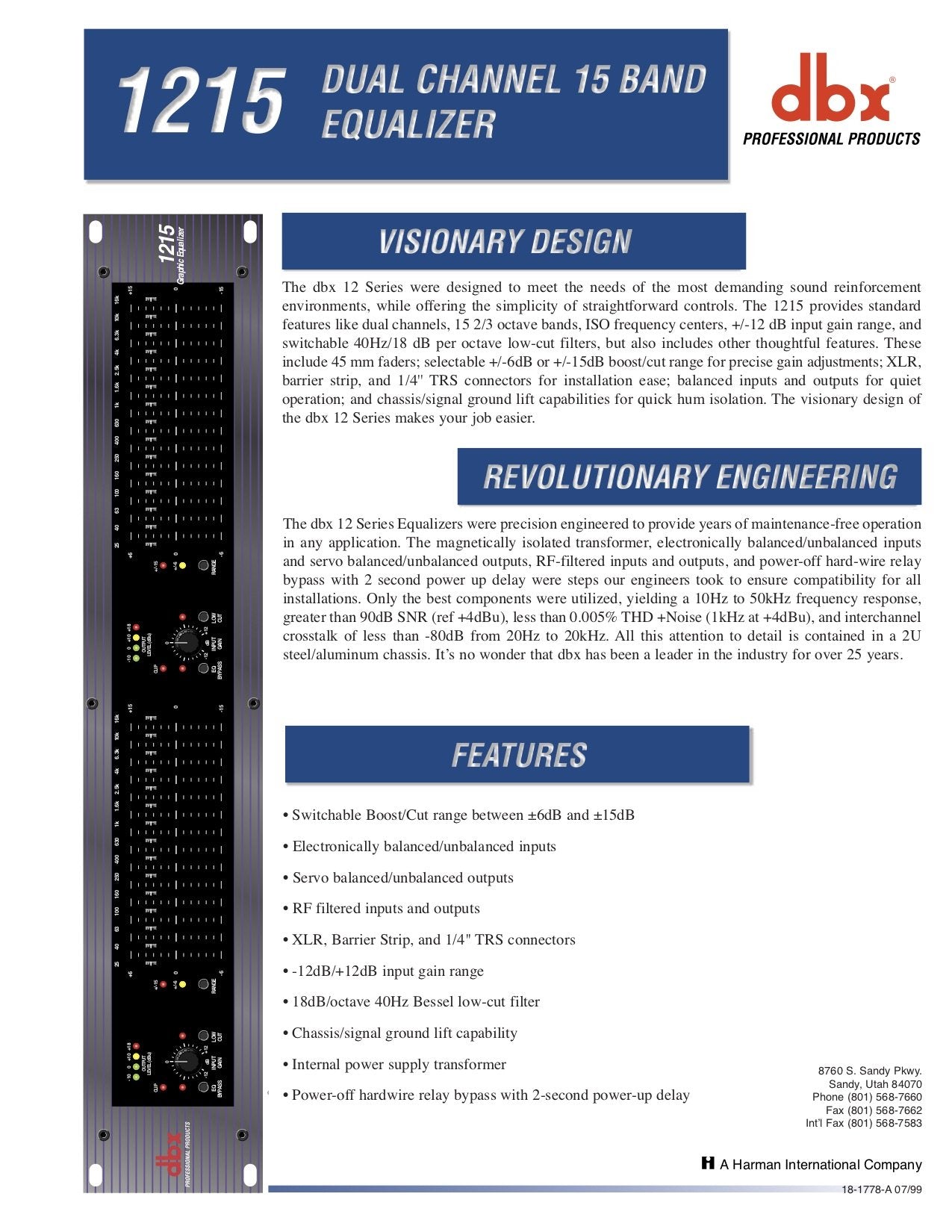 dbx 1215 Dual-Channel