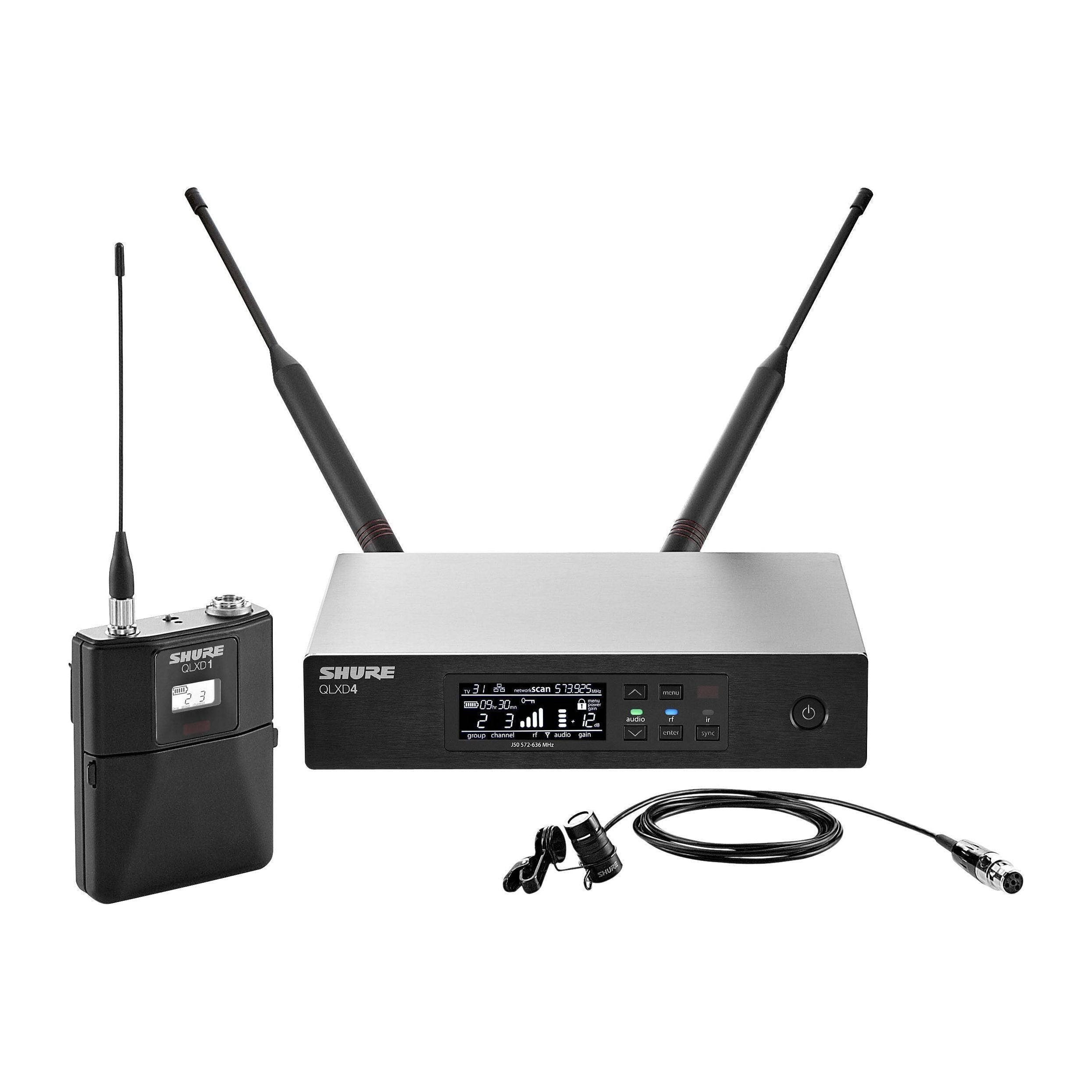 Shure QLXD14/85 Wireless Microphone System with Bodypack and WL185 Cardioid Lavalier Mic