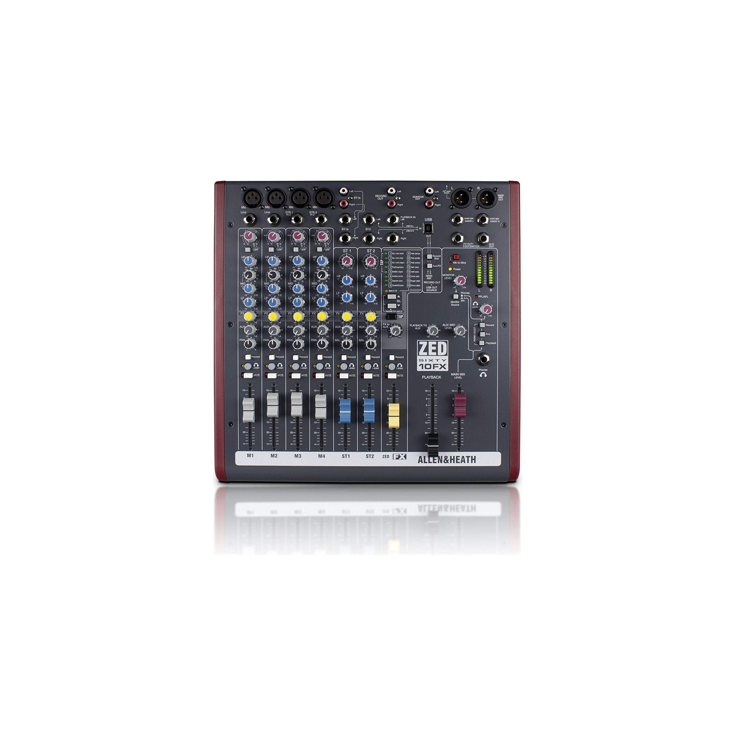 Allen & Heath ZED60-10FX - 6 Channel Mixer with Digital Effects and USB Connectivity