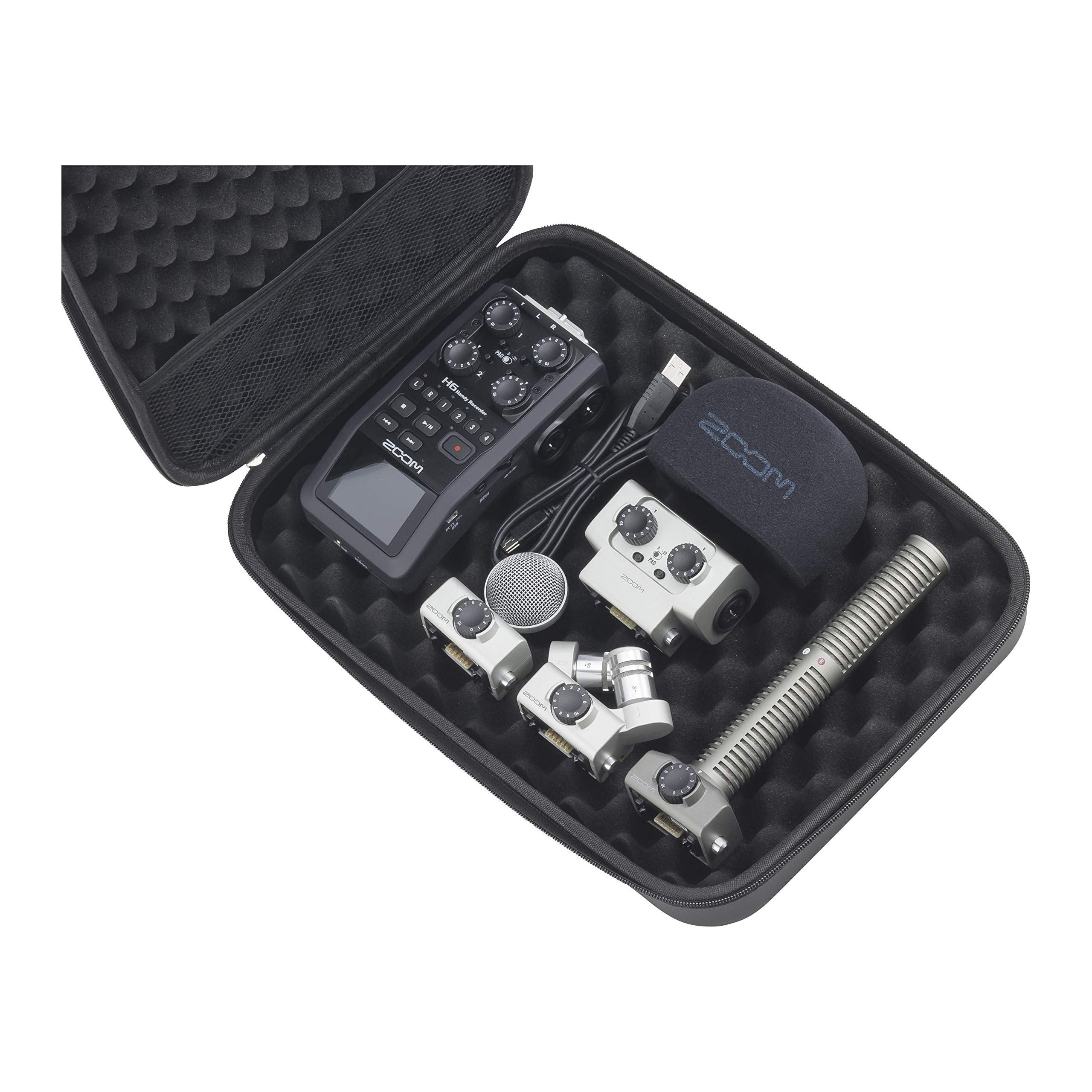 Zoom SCU-40 Universal Soft Shell Case For Zoom Recorders and Accessories, Lightweight, Padded Waffle-Shaped Foam Pads, Large Size