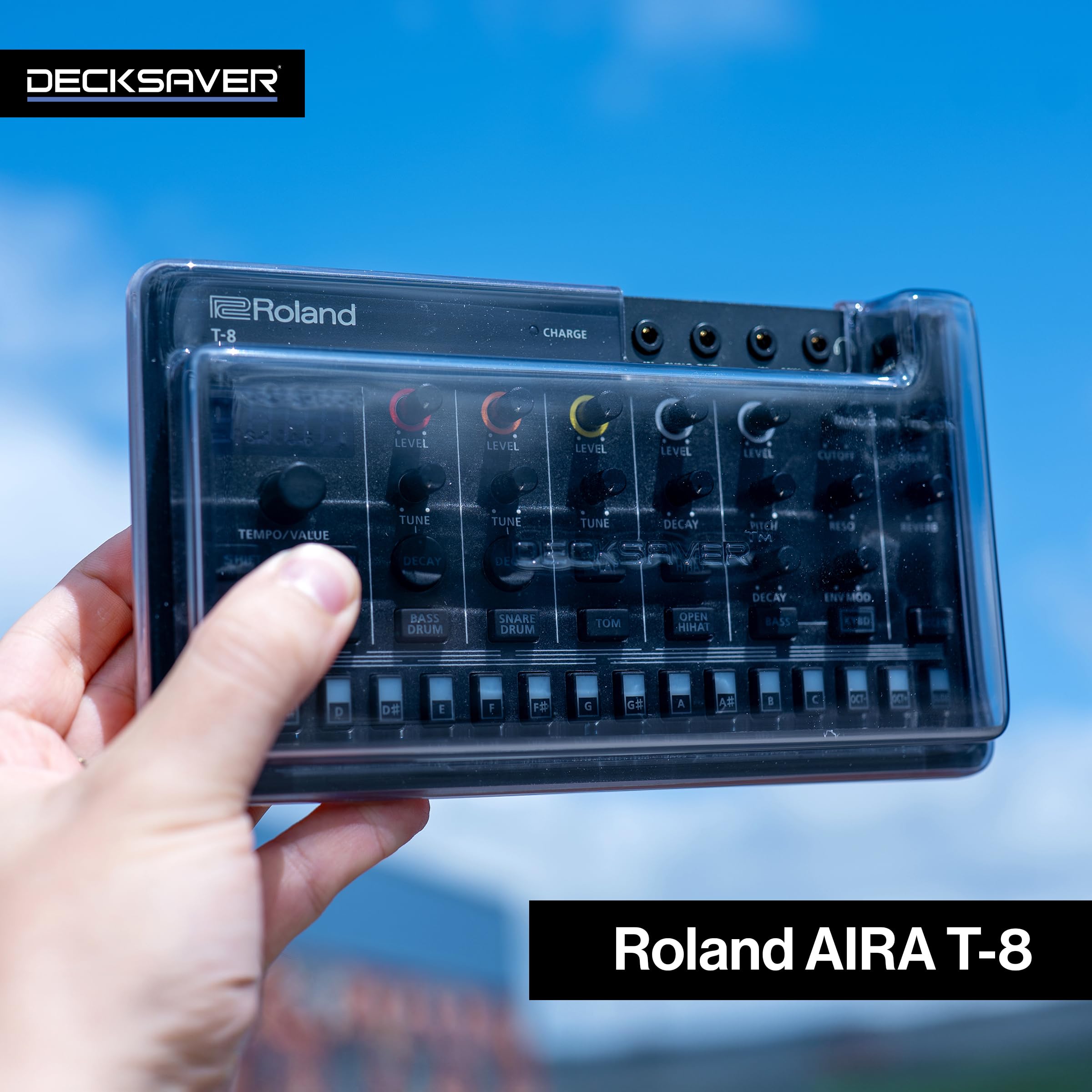 Decksaver Super Strong Polycarbonate Custom Fit Cover Compatible with Roland Aira Compact T-8, J-6 & S-1, Dust Cover for Travel and Everyday Protection