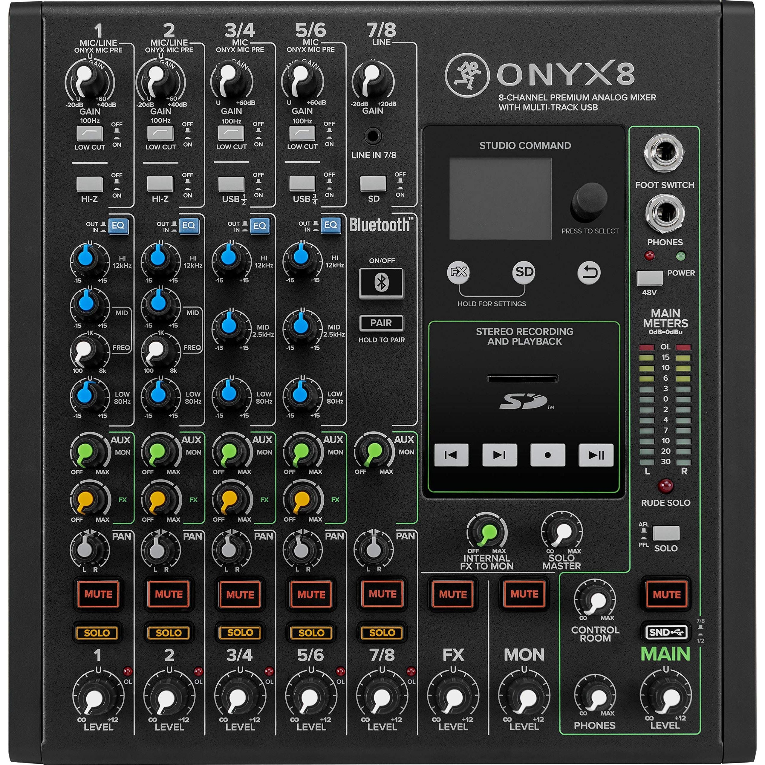 Mackie Onyx Channel Premium Analog Mixer with Multi-Track USB