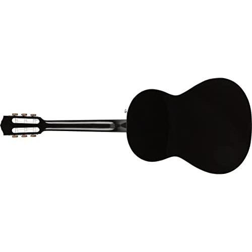 Fender CN-60S Concert Nylon String Acoustic Guitar, Black