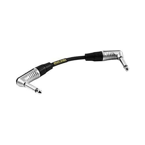 Mogami CorePlus 6" TS Male Right Angle 1/4 to TS Male Right Angle 1/4 Instrument Cable, 23 AWG