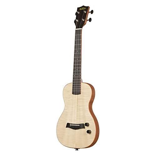 Kala Brand Music Solid Body Electric Flame Maple Tenor Ukulele (KA-SB-MAP-T_W/BAG)