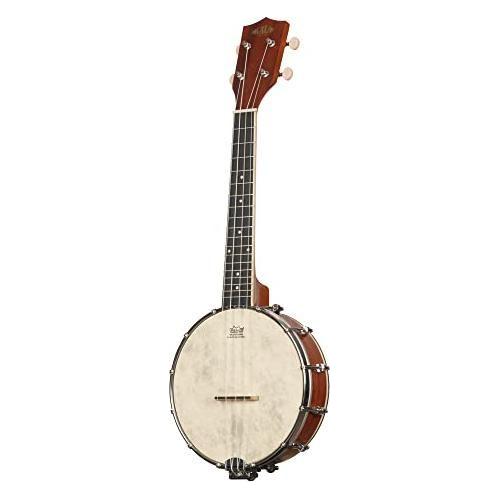 Kala Brand Music Co. Natural Mahogany Satin Concert Banjo Ukulele - Banjolele (KA-BNJ-MHG-C)