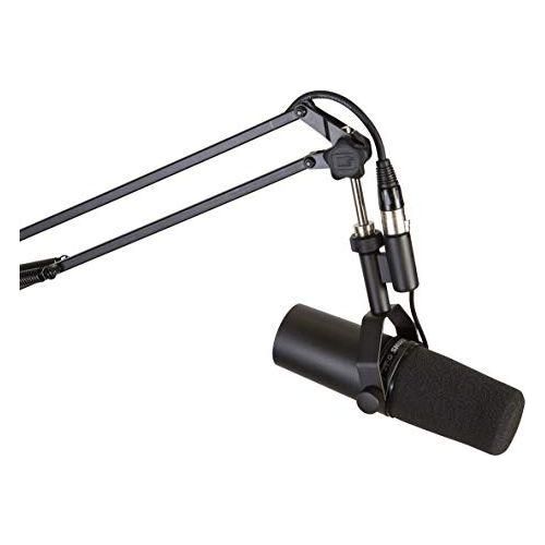 Gator Frameworks Deluxe Desk-Mounted Broadcast Microphone Boom Stand For Podcasts & Recording; Integrated XLR Cable (GFWBCBM3000)