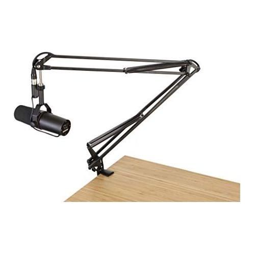 Gator Frameworks Deluxe Desk-Mounted Broadcast Microphone Boom Stand For Podcasts & Recording; Integrated XLR Cable (GFWBCBM3000)