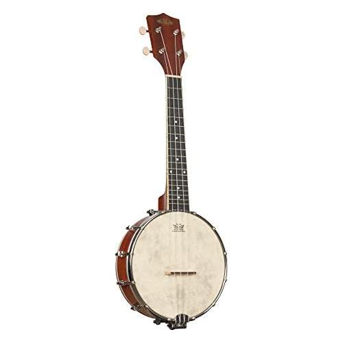 Kala Brand Music Co. Natural Mahogany Satin Concert Banjo Ukulele - Banjolele (KA-BNJ-MHG-C)