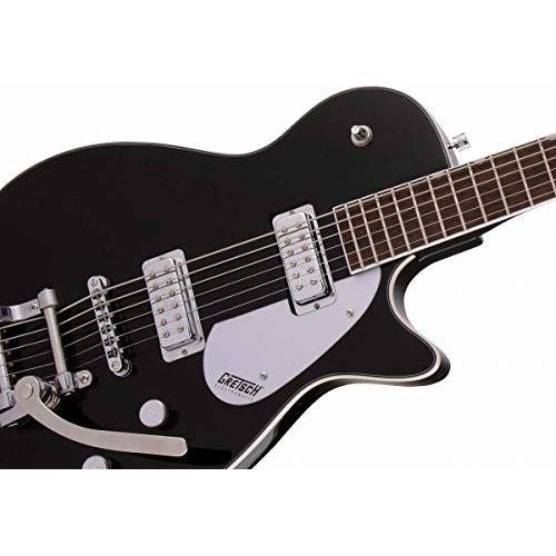 Gretsch G5260T Electromatic Jet Baritone Solid Body 6-String Electric Guitar with Bigsby, 12-Inch Laurel Fingerboard, and Bolt-On Maple Neck (Right-Hand, Black)