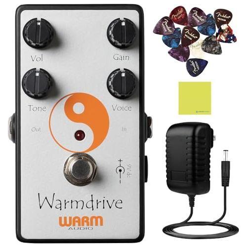 Warm Audio WA-WD Amp-In-A-Box Overdrive Pedal Bundle w/Power Supply, 12x Guitar Picks and Liquid Audio Polishing Cloth