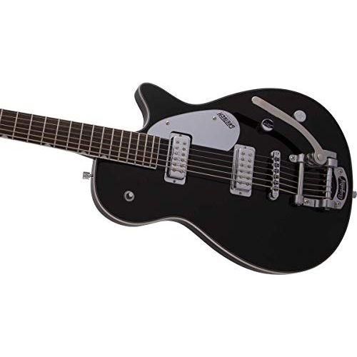 Gretsch G5260T Electromatic Jet Baritone Solid Body 6-String Electric Guitar with Bigsby, 12-Inch Laurel Fingerboard, and Bolt-On Maple Neck (Right-Hand, Black)