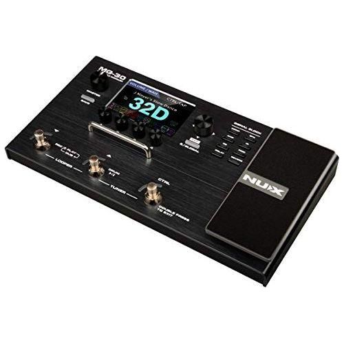 NUX MG-30 Guitar Multi-Effects Pedal Guitar/Bass/Acoustic Amp Modeling Processor, IR Loader, White-Box Algorithm, EFX Routing, 4'' Color LCD, NMP-2 Footswitch Included