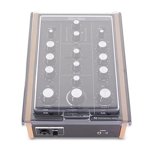 Decksaver Super Strong Polycarbonate Custom Fit Cover Compatible with Headliner R2 Rotary DJ Mixer, DJ Equipment Dust Cover for Travel and Everyday Protection