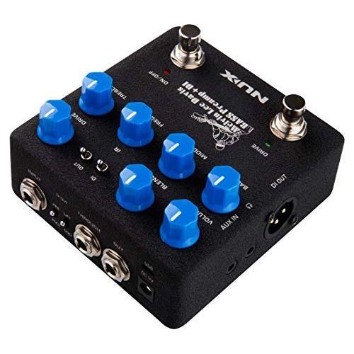 NUX Melvin Lee Davis NBP-5 Dual Switch Bass Pedal Bass Preamp,DI box,Impulse Response (IR) Loader,Audio Interface in one