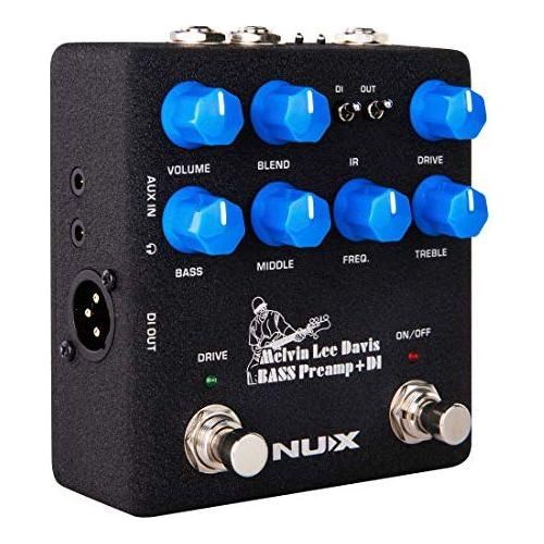 NUX Melvin Lee Davis NBP-5 Dual Switch Bass Pedal Bass Preamp,DI box,Impulse Response (IR) Loader,Audio Interface in one