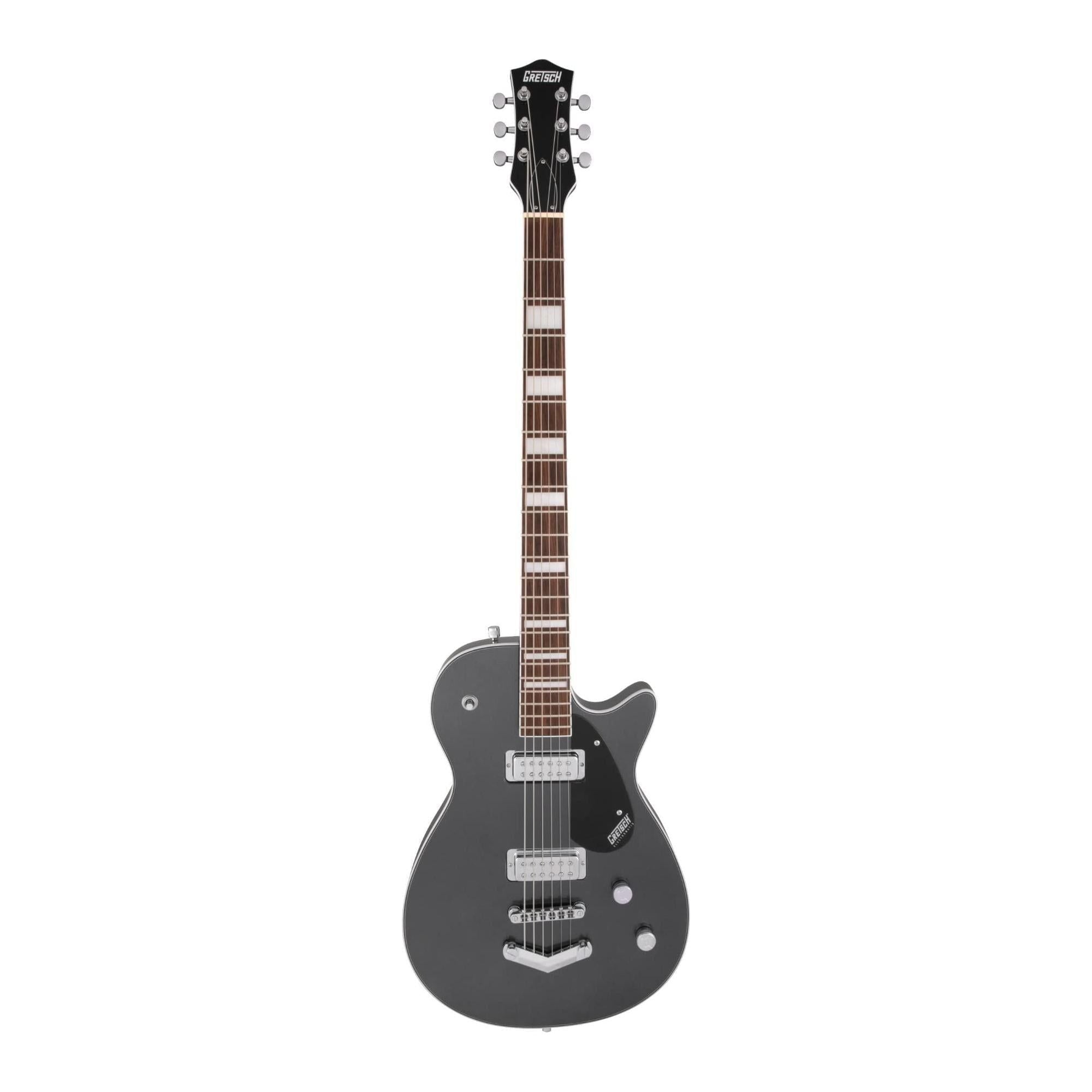 Gretsch G5260T Electromatic Jet Baritone Solid Body 6-String Electric Guitar with V-Stoptail, 12-Inch Laurel Fingerboard, and Bolt-On Maple Neck (Right-Handed, London Grey)