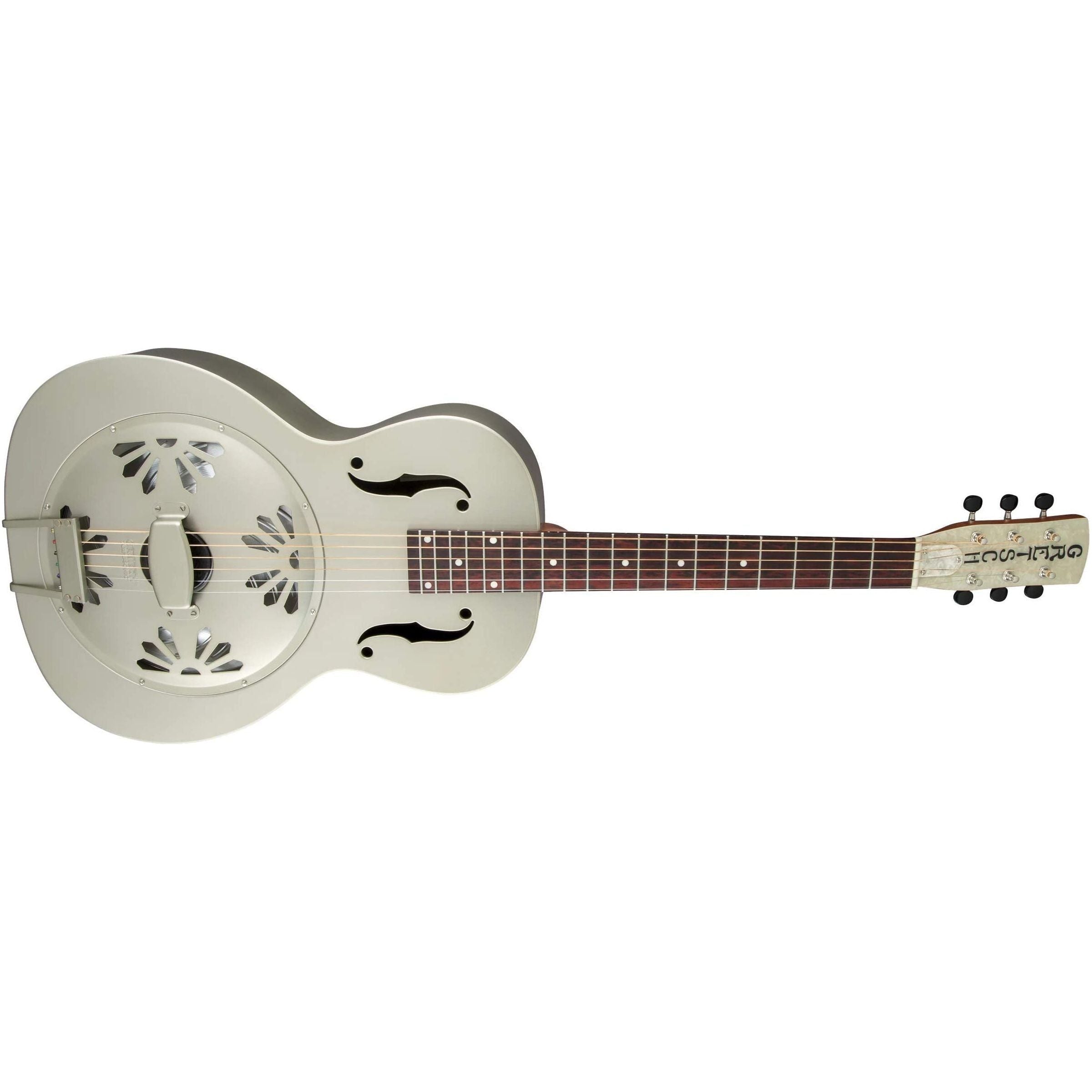 Gretsch G9201 Honey Dipper Round-Neck, Brass Body, and Padauk Fingerboard 6-String Resonator Guitar (Right-Handed, Weathered Pump House Roof)