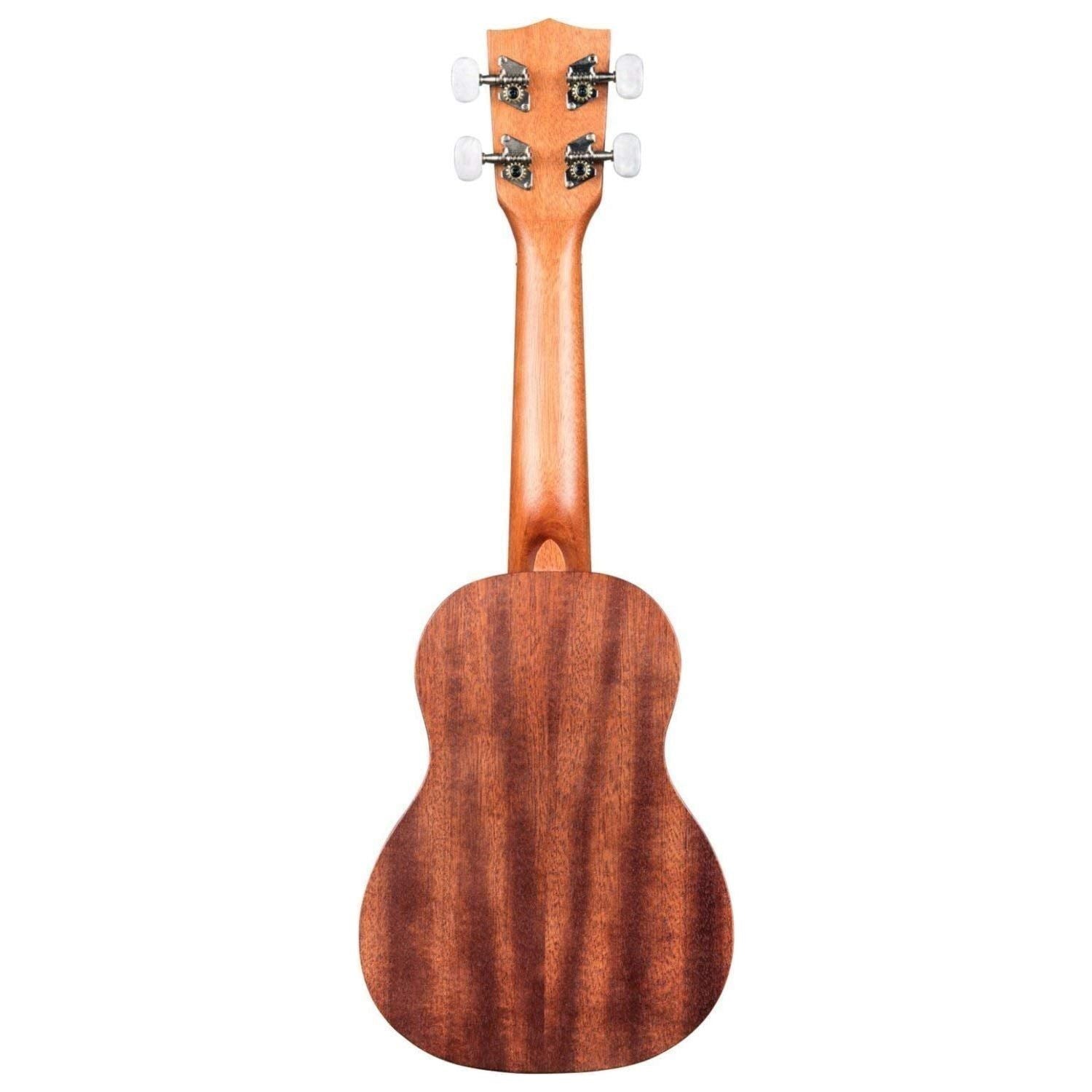 Kala KA-15S Satin Mahogany Soprano Ukulele Bundle with Gig Bag, Tuner, Strap, and Aquila Strings