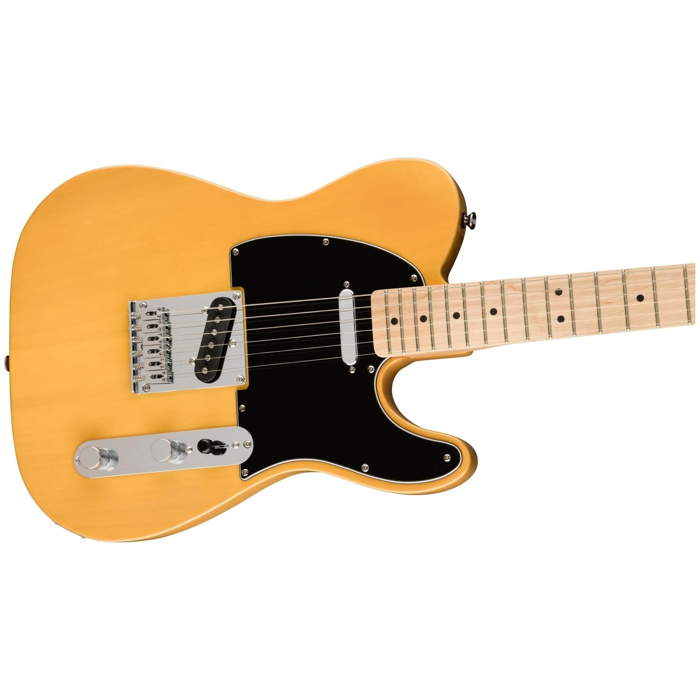 Squier® Affinity Series Telecaster, Maple Fingerboard, Butterscotch Blonde Bundle w/ 12-Pack Guitar Picks & Liquid Audio Polishing Cloth