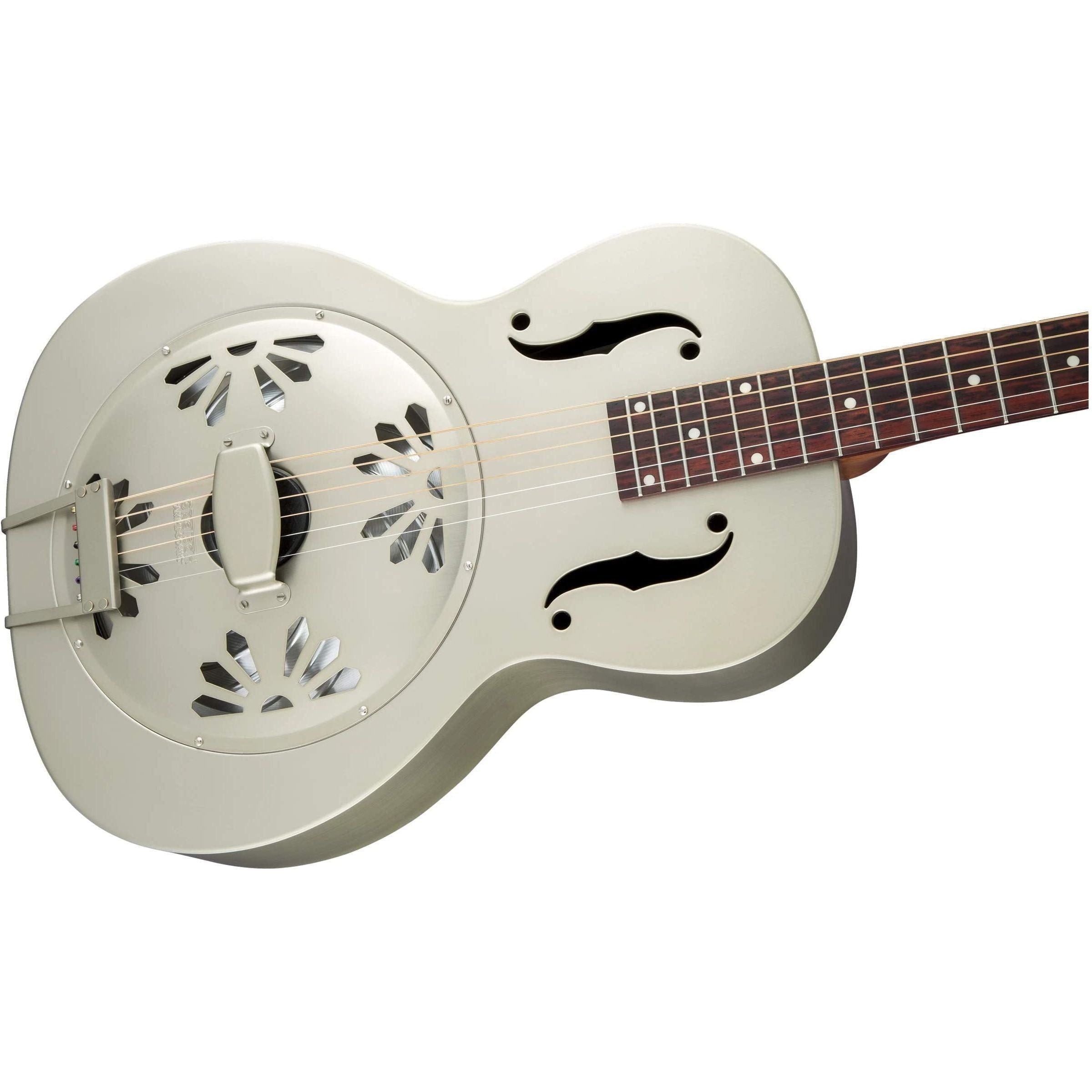 Gretsch G9201 Honey Dipper Round-Neck, Brass Body, and Padauk Fingerboard 6-String Resonator Guitar (Right-Handed, Weathered Pump House Roof)