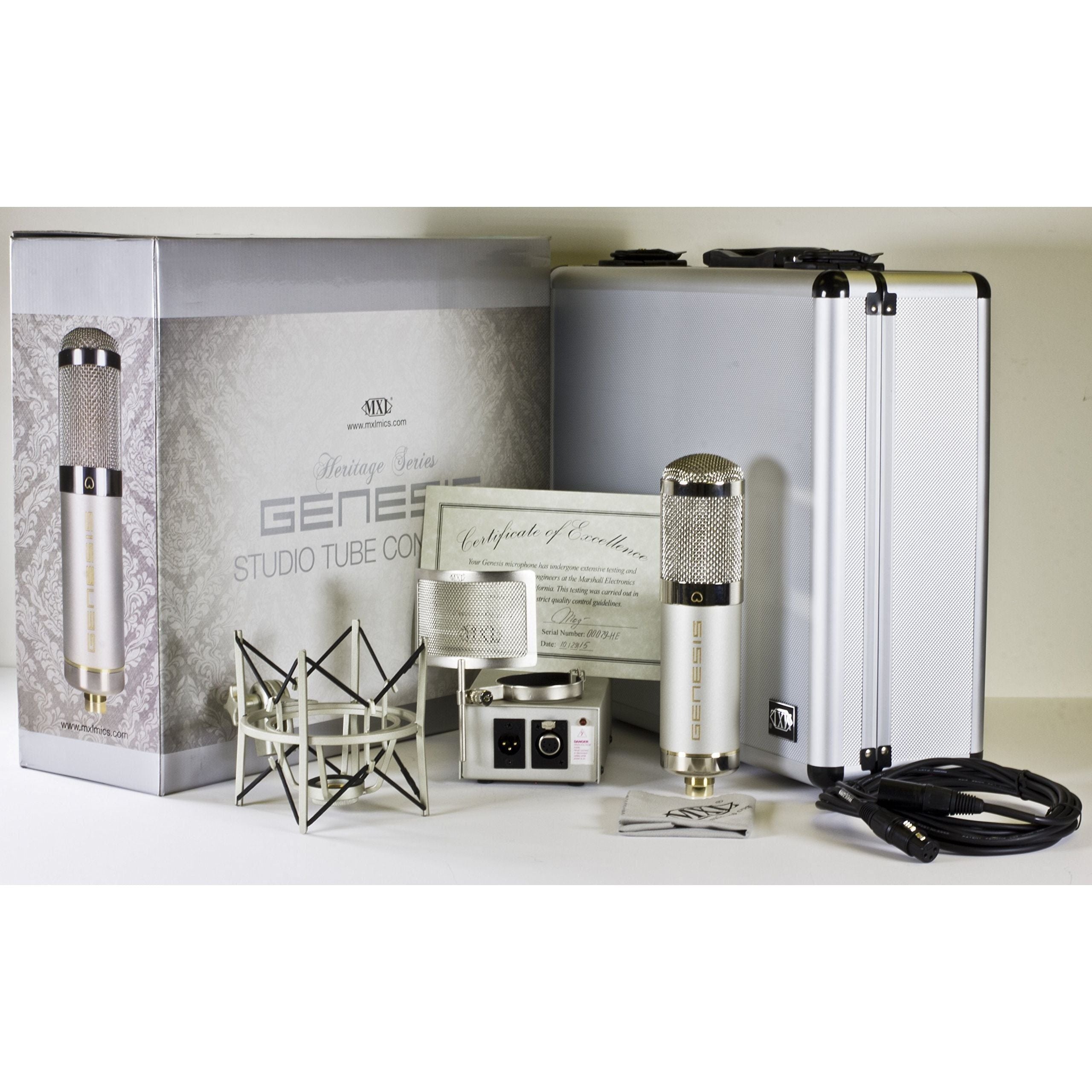 MXL Genesis HE Premium Mullard Tube Microphone Bundle - Heritage Edition