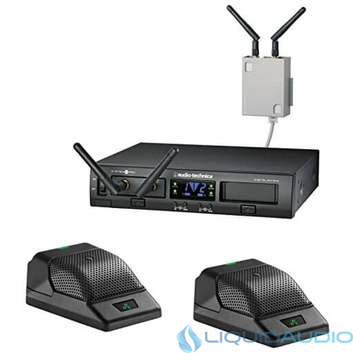 Audio-Technica System 10 Boundary Microphone Rackmount Dual Boundary Wireless Mic System (ATW-1366)
