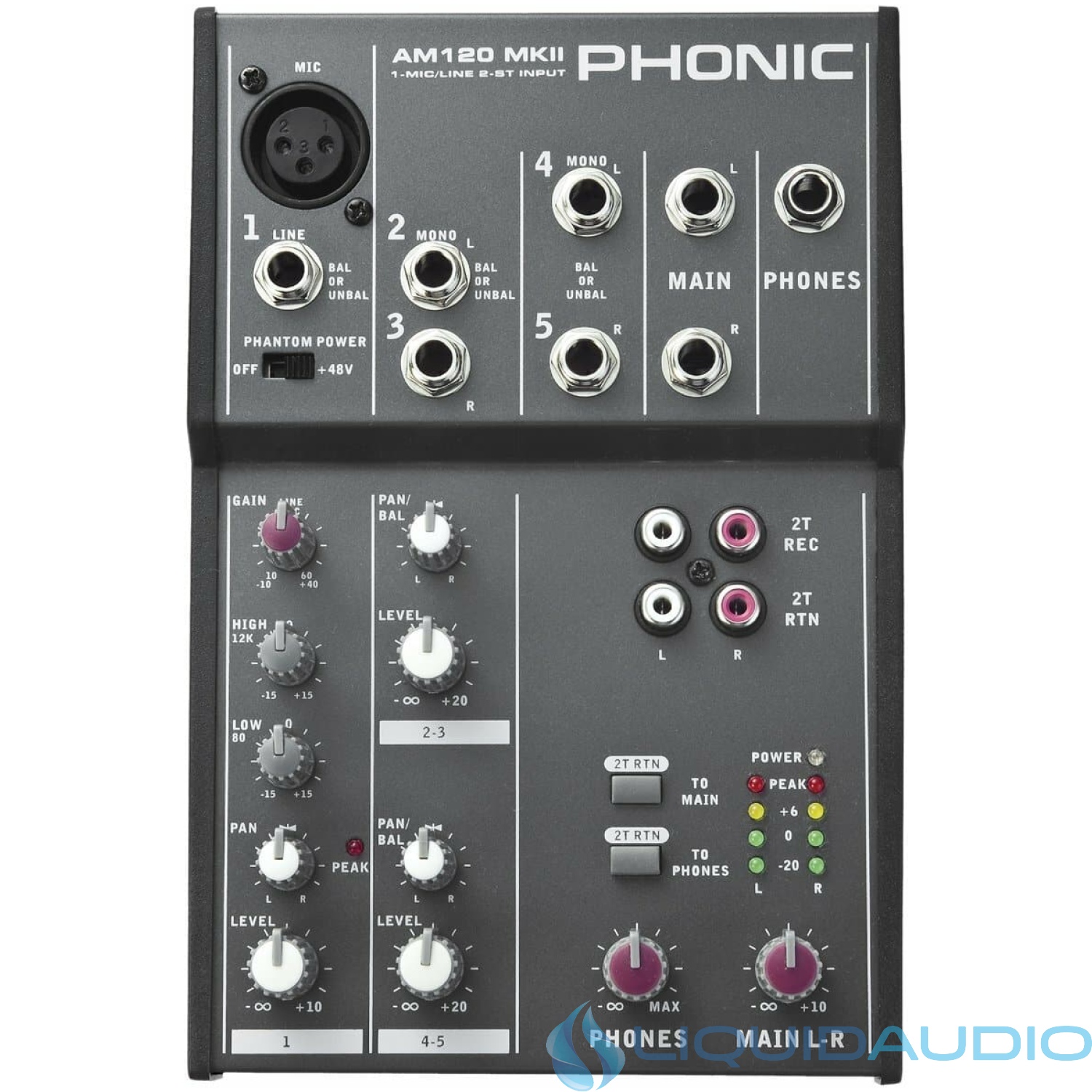 Phonic AM120 MKII 1 Mic/Line 2 Stereo Input Compact Mixer