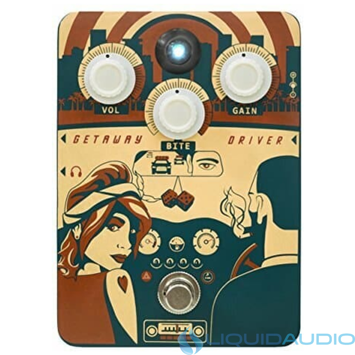 Orange Getaway Driver Overdrive '70s Amp-In-A-Box Pedal