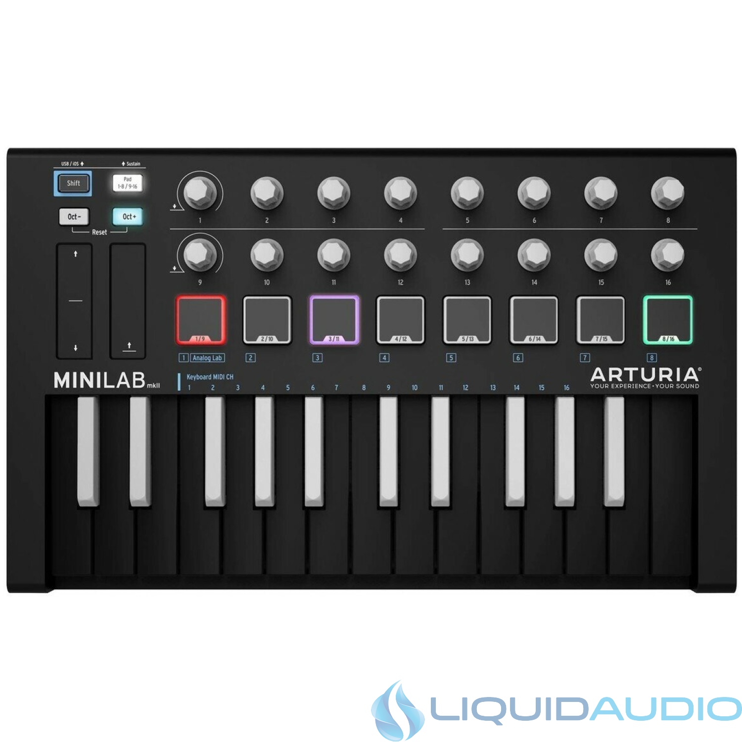 Arturia MiniLab MKII Black Inverted 25-Key USB MIDI Controller