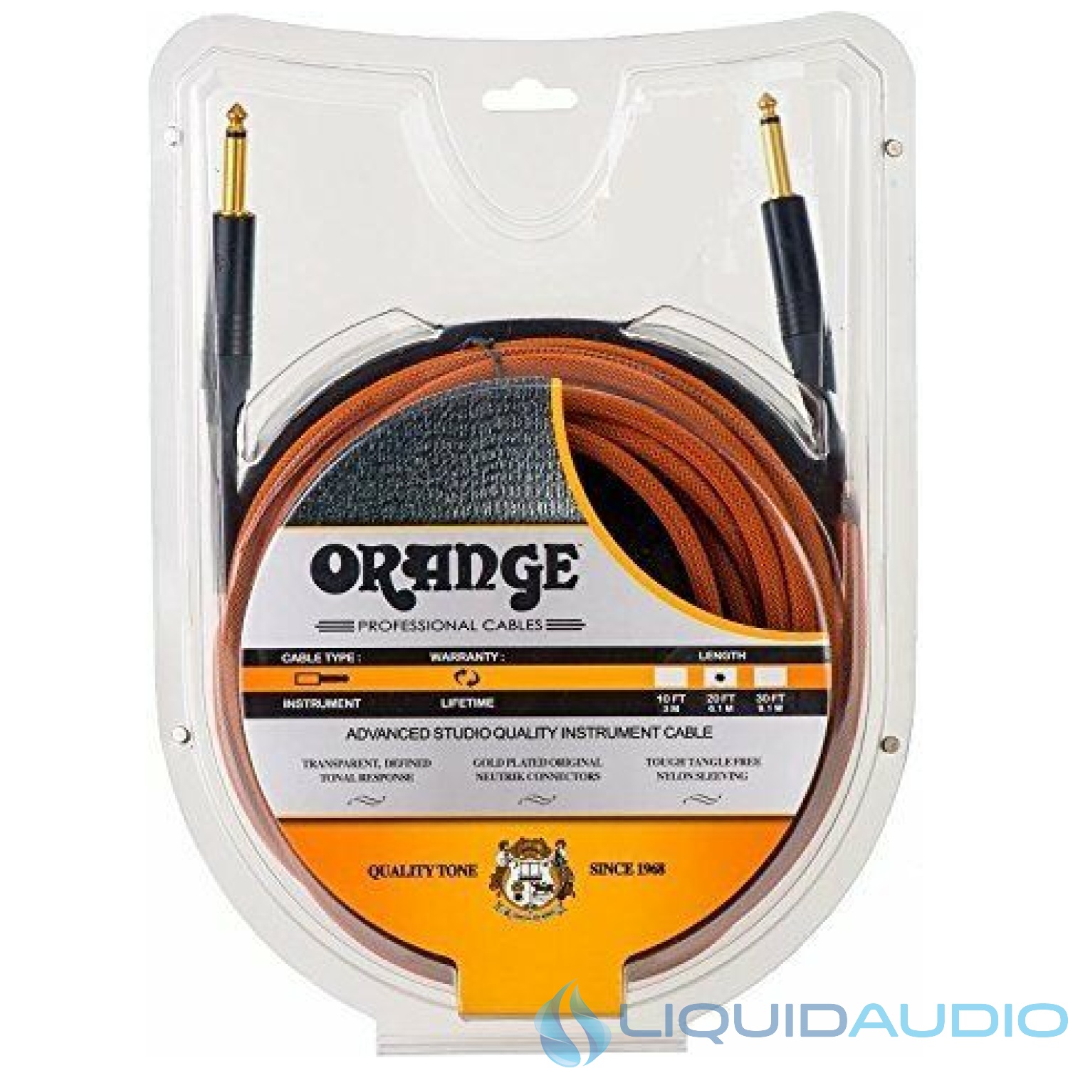 Orange Professional Cable - 10', Orange, Straight NEW + FREE 2DAY SHIPPING!
