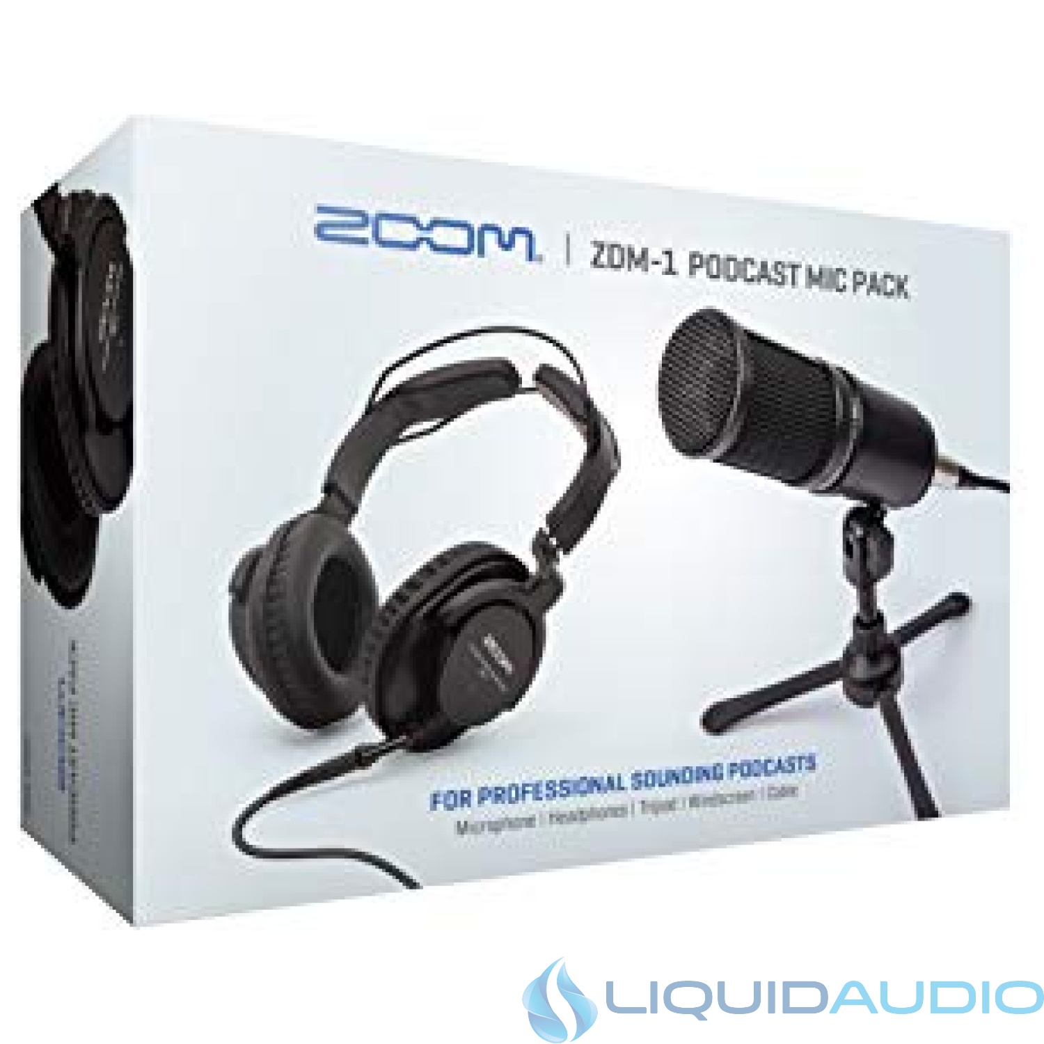 Zoom ZDM-1 Podcast Mic Pack, Podcast Dynamic Microphone, ZHP-1 Headphones, TPS-4 Tripod, Windscreen, and 2-Meter XLR Cable