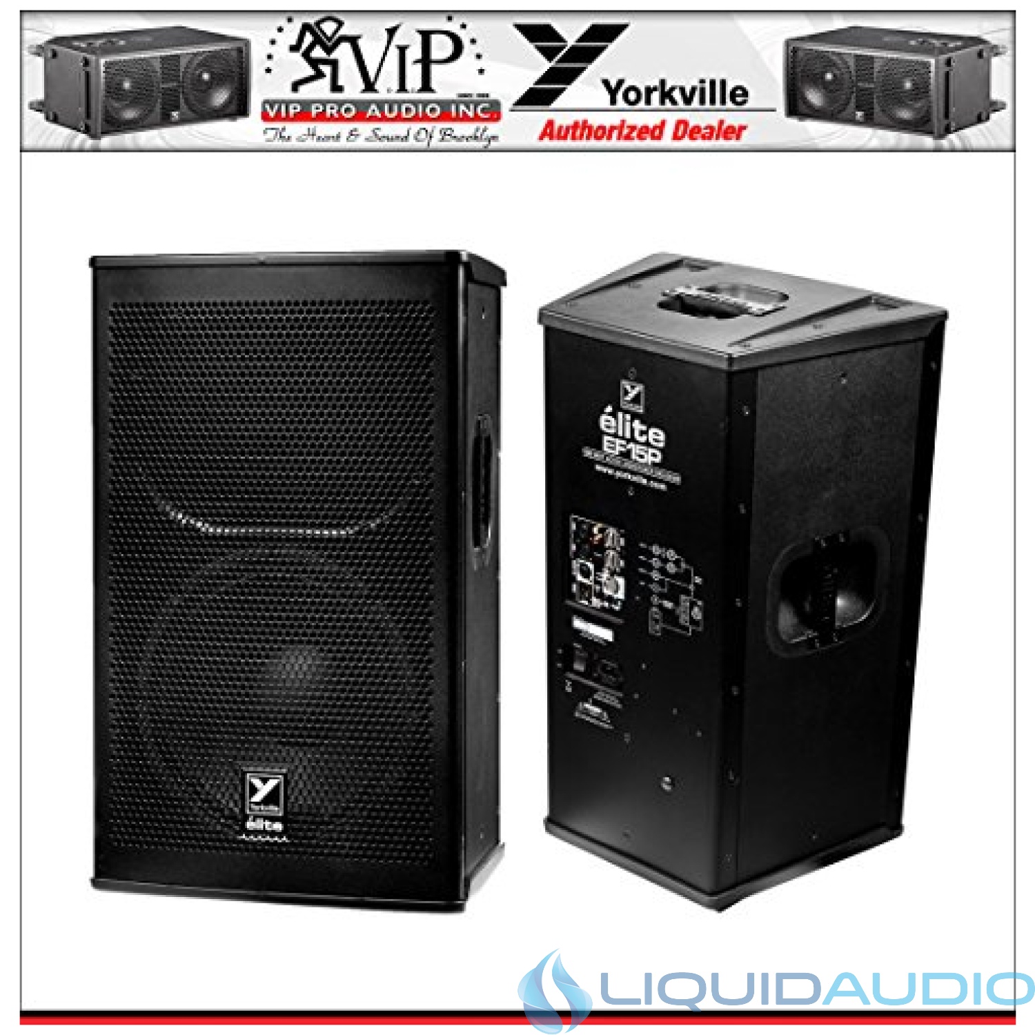 Yorkville EF15P Elite Series 15" 2400 Watts 2-Way Active PA Pro DJ Loud Speaker.