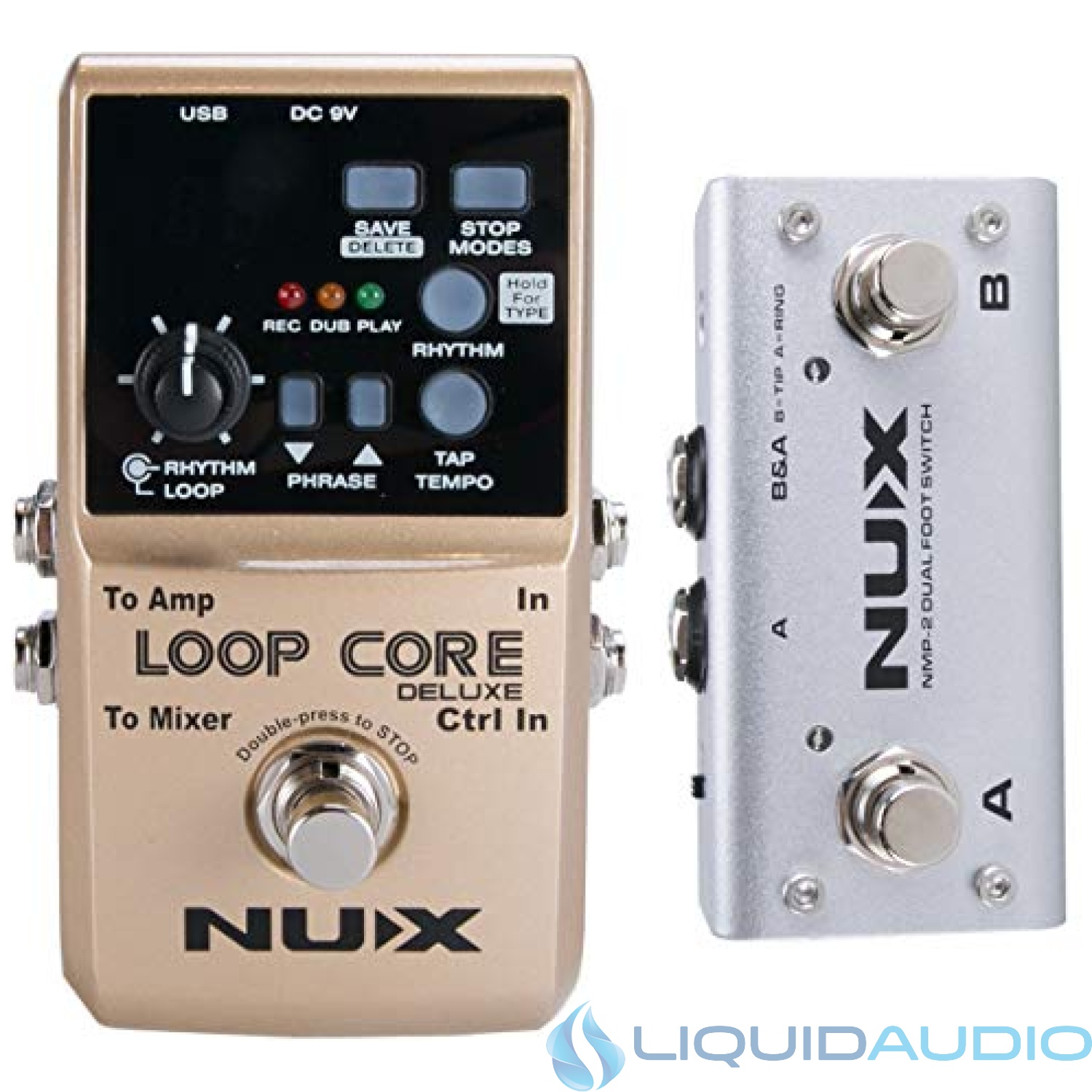 NUX Loop Core Deluxe Guitar Looper 8 hours Loop Time,24-bit Audio,Automatic Tempo Detection with Footswitch