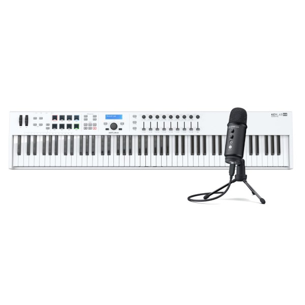 Arturia Keylab Essential 88 Keyboard + Mirfak TU1 USB Microphone BUNDLE