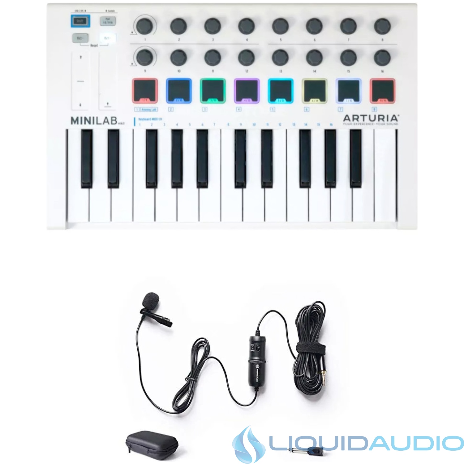 Arturia Minilab MKII Keyboard + Mirfak MC1 Lavalier Microphone BUNDLE