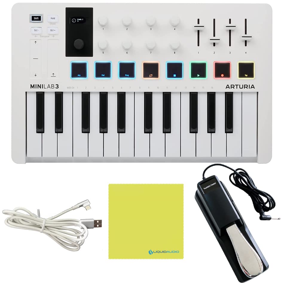 Arturia MiniLab 3 Hybrid MIDI Keyboard Controller Bundle