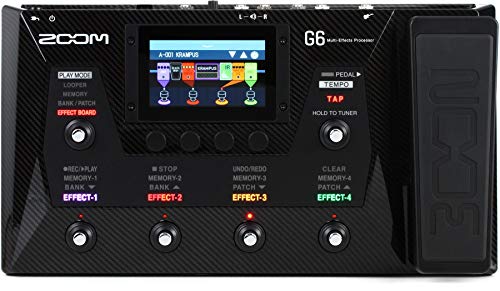 Zoom G6 Guitar Multi-Effects Processor with Expression Pedal, Touchscreen Interface, 100+ Built in Effects, Amp Modeling, IRs, Looper, & Audio Interface for Direct Recording to Computer