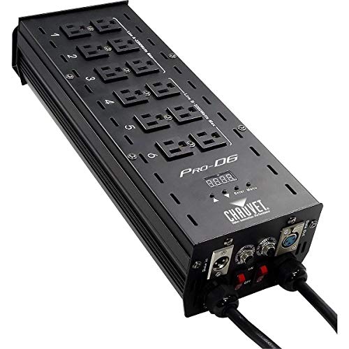 CHAUVET DJ Pro-D6 DMX-512 Dimmer/Switch Pack (6-Channel) | Light Controllers, BLACK Liquid Audio