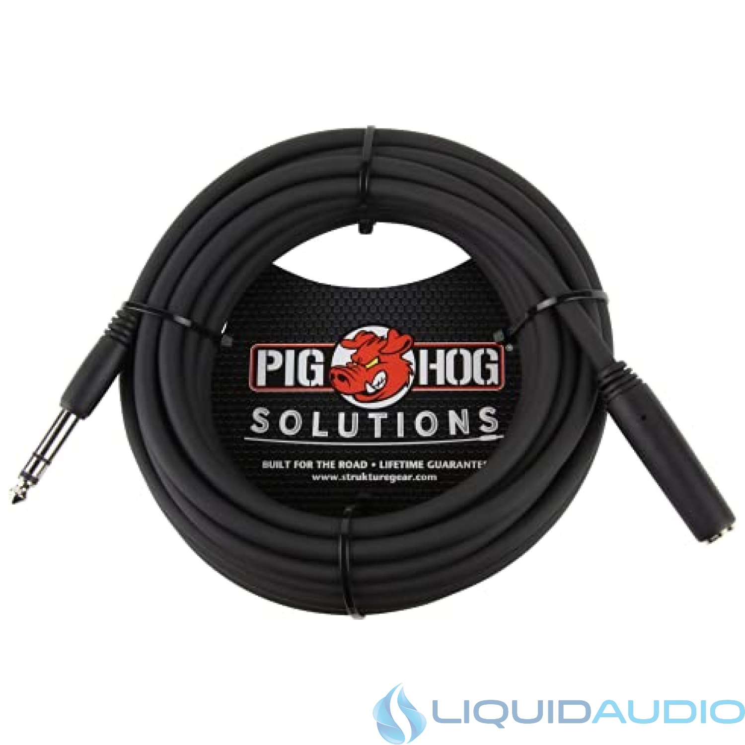 Pig Hog PHX14-25 1/4" TRSF to 1/4" TRSM Headphone Extension Cable, 25 Feet