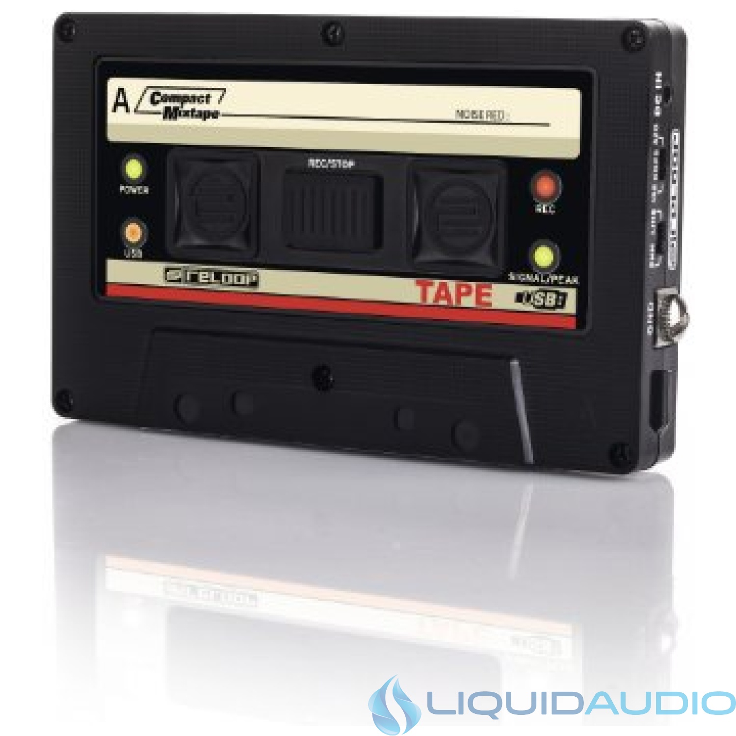 Reloop USB Mixtape Recorder with Retro Cassette Look, Black (TAPE)