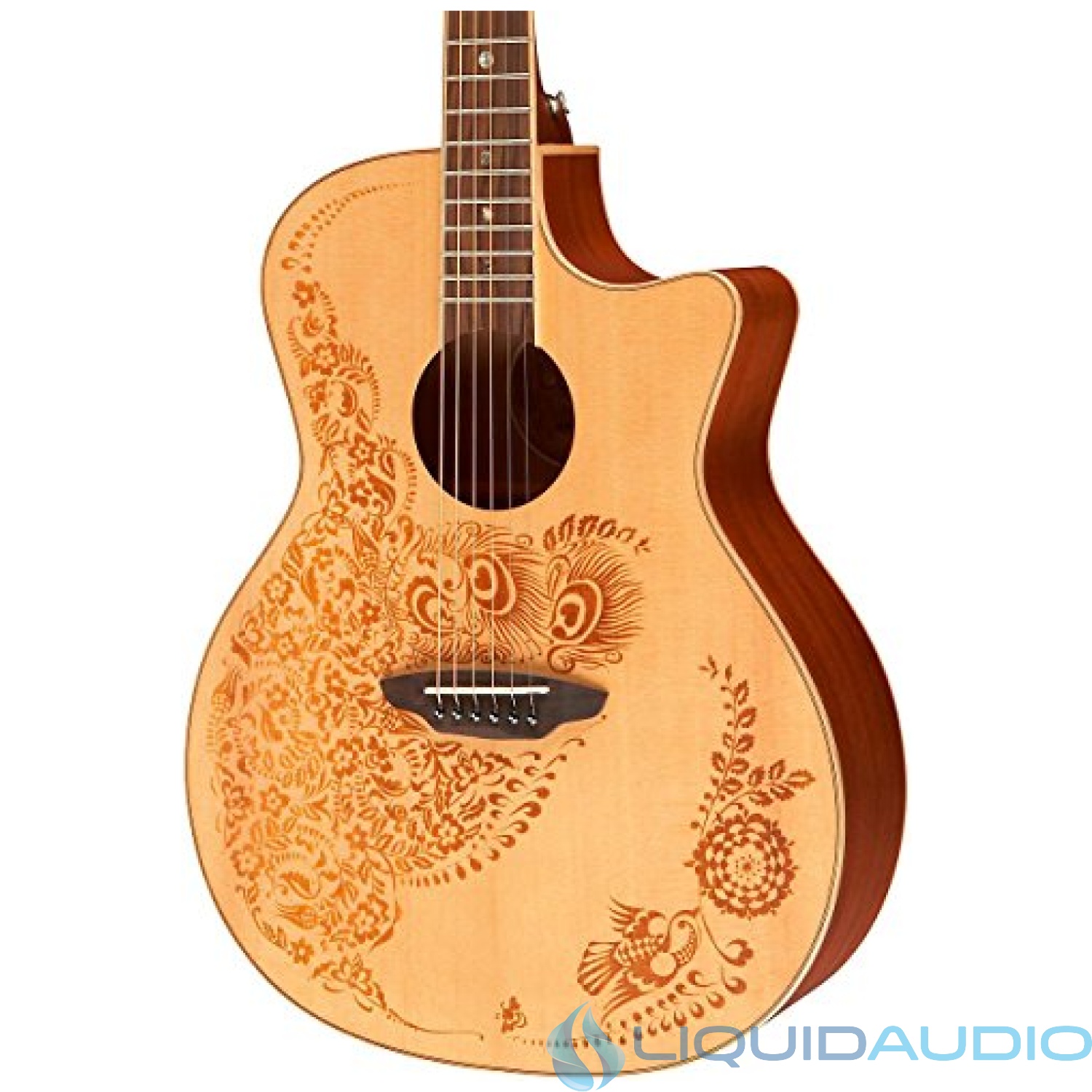 Luna Henna Series Oasis Spruce Acoustic-Electric Guitar - Natural