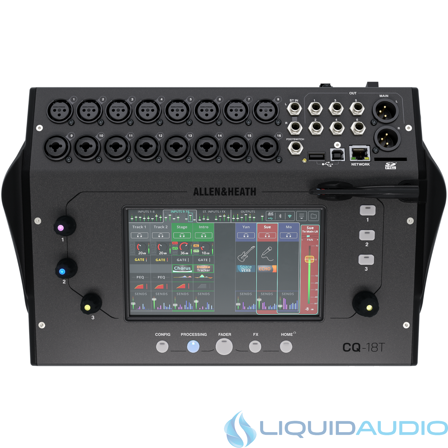 Allen & Heath CQ-18T Digital Mixer with 7" Touchscreen WiFi and Bluetooth Connectivity