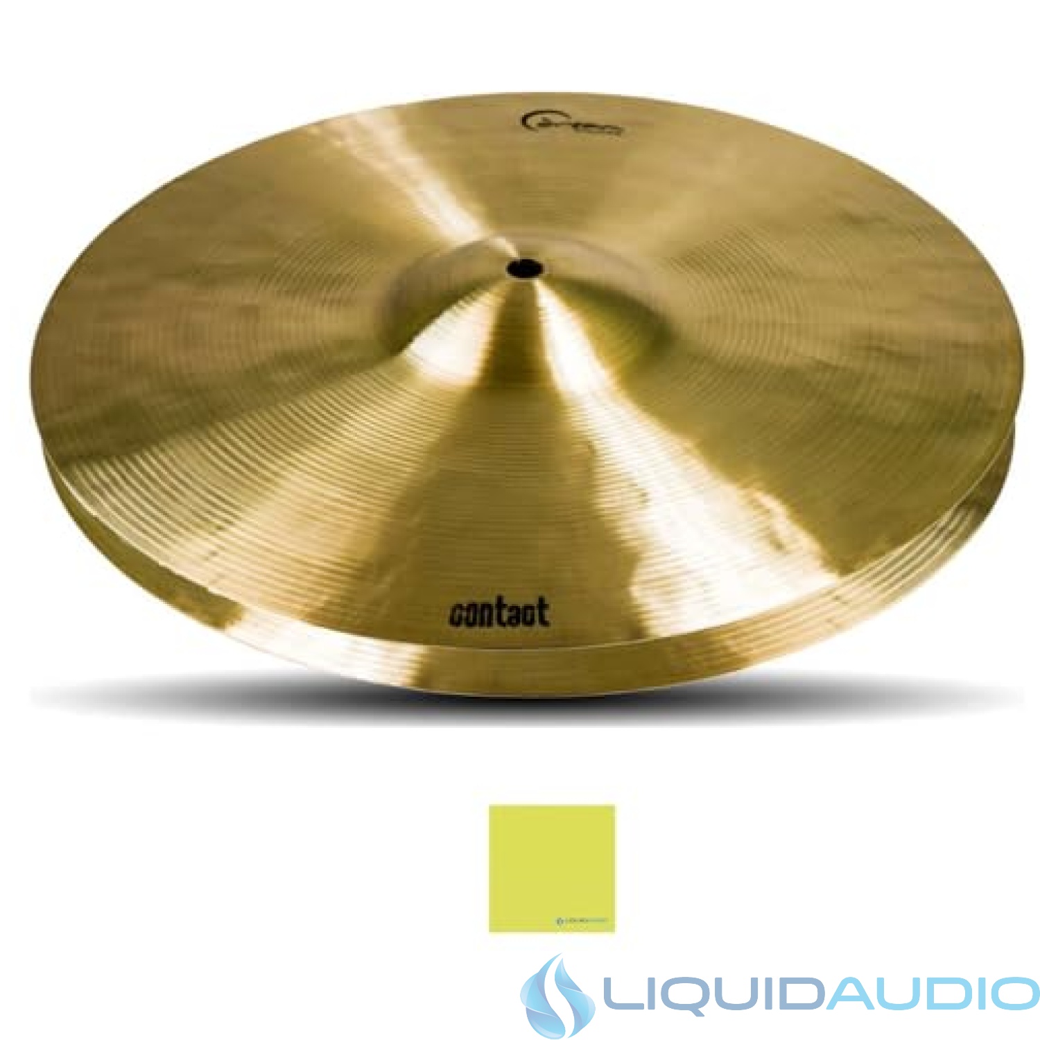 Dream Cymbals and Gongs C-HH14 Contact Hi Hat 14" Cymbal Bundle w/Liquid Audio Polishing Cloth